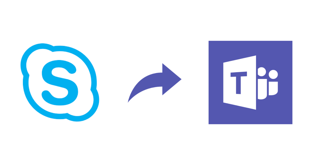 Skype for Business with arrow pointing to Microsoft Teams