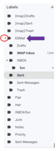 Gmail ESMail folders